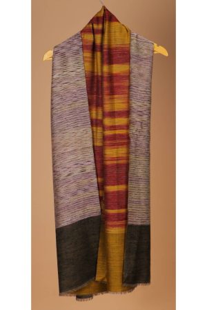 Light Weight Shahmina Reversible Stole - Mustard and Grey
