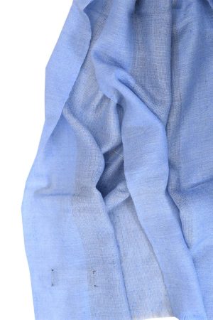 Light Blue and handcrafted Scarves made from Shahmina by Carpet Cellar