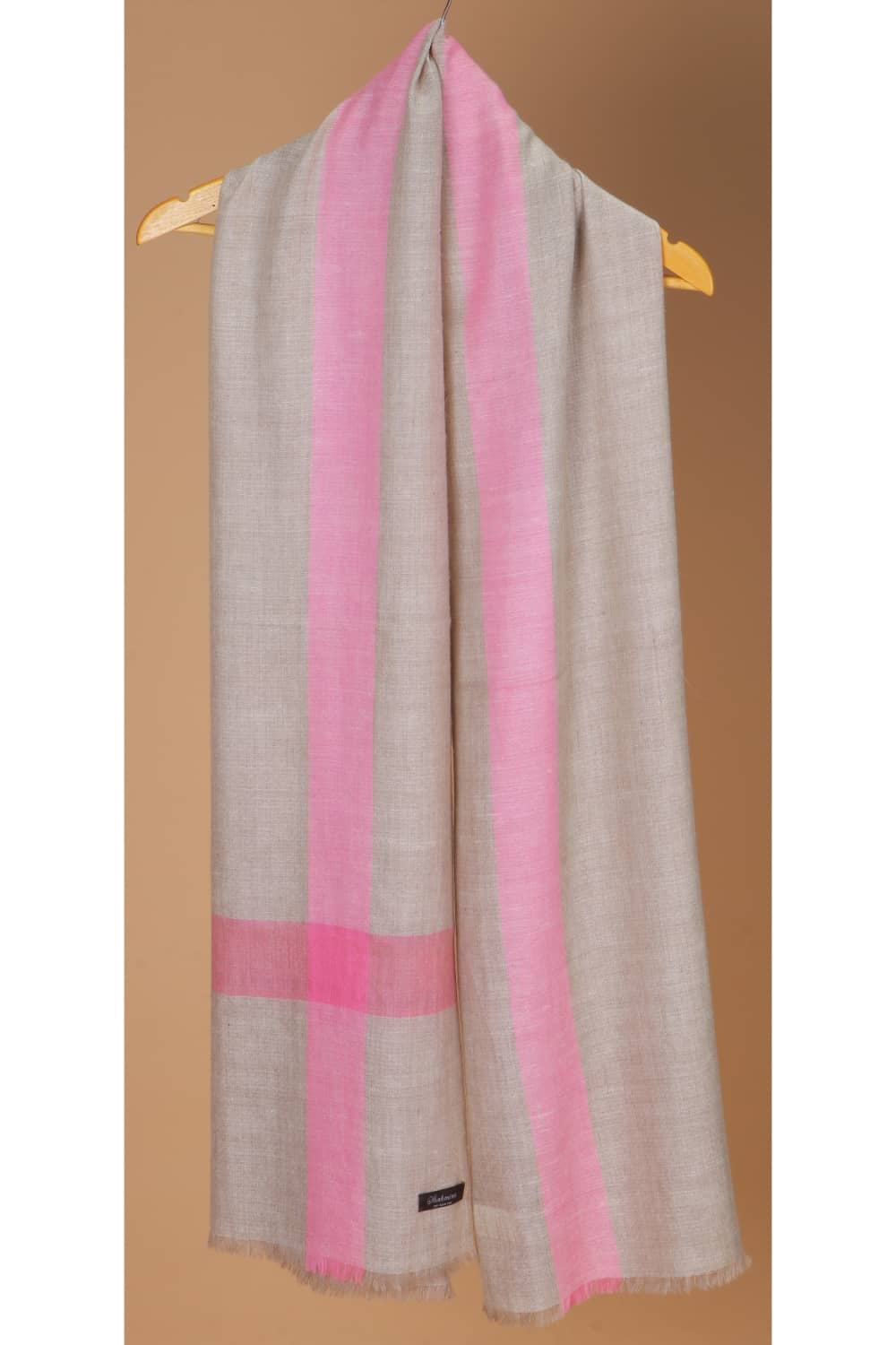 Light Weight Shahmina Shawl – Light Pink and Grey