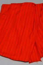 Light Weight Shahmina Stole - Red Orange Self Stripes