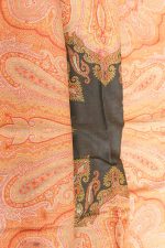 Paisley Jamawar Shawl - Orange & Black