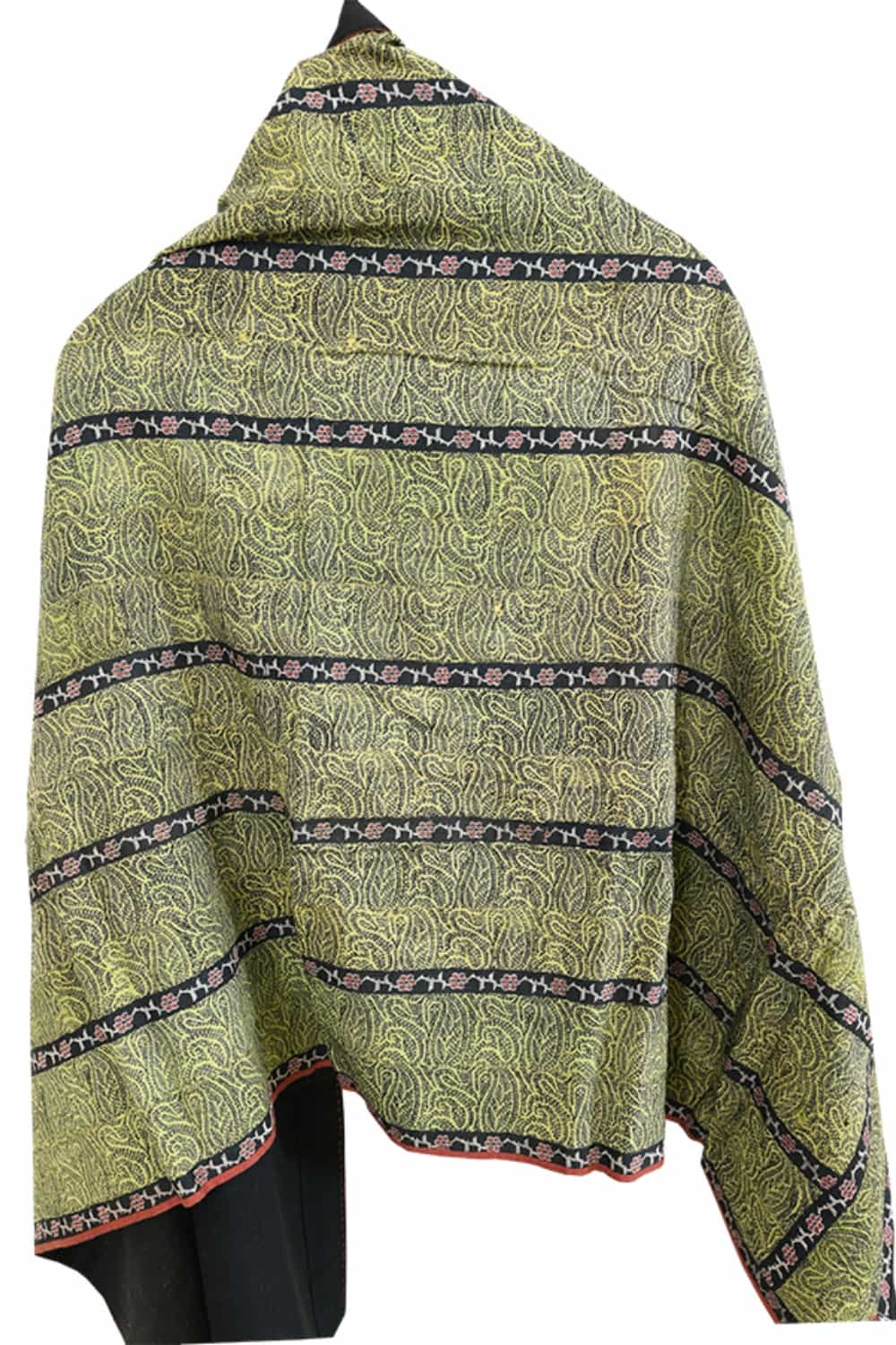 Paisley Jaquard Shawl – Mint Green
