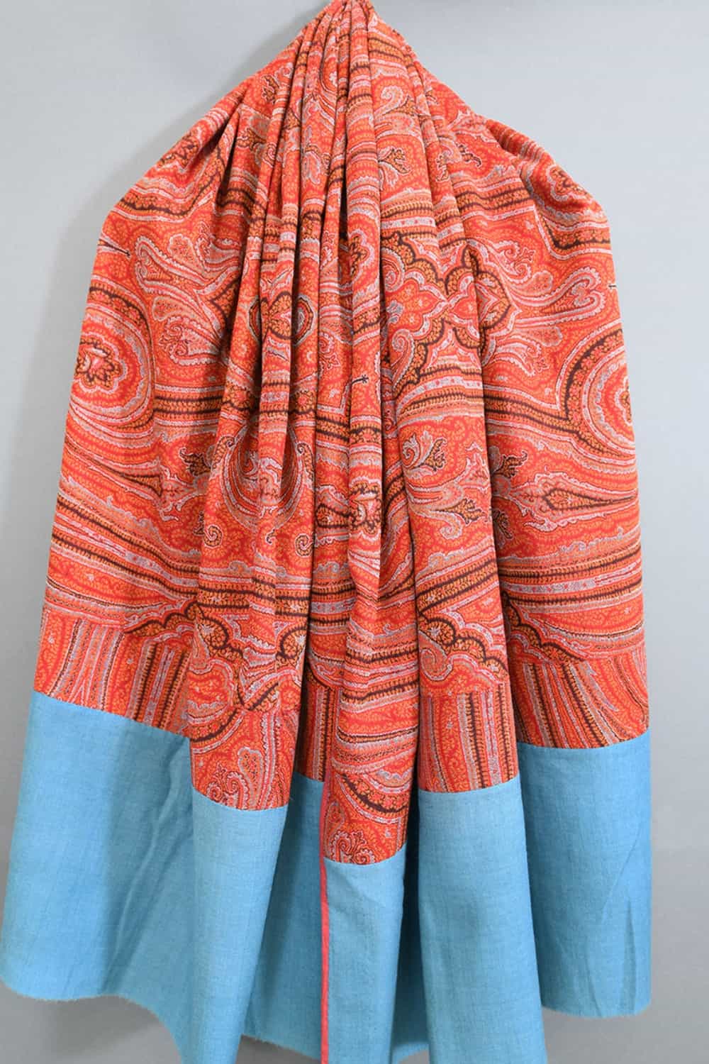 French Paisley Jamawar – Light Blue
