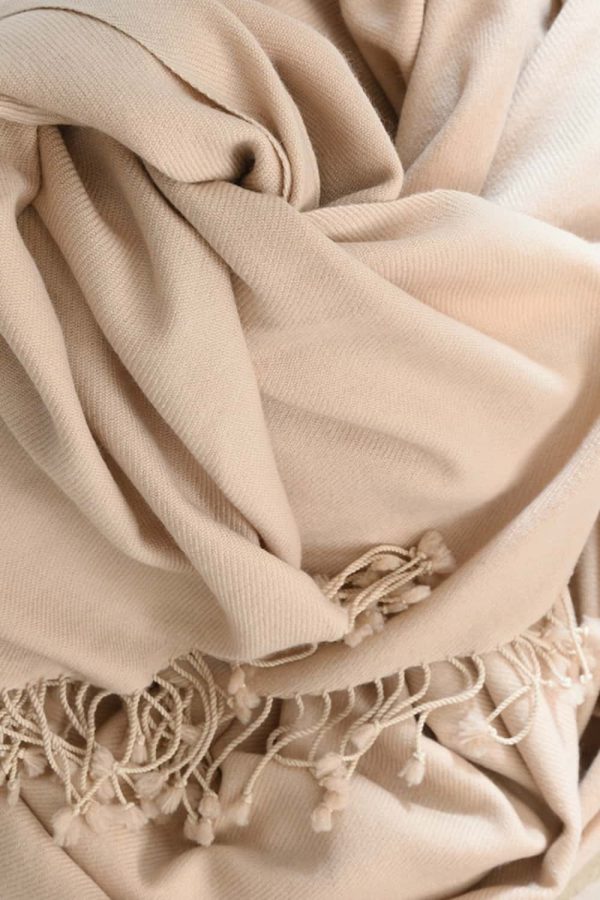 Pashmina Blanket Double - Beige Monotone