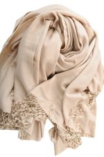 Pashmina Blanket Double - Beige Monotone