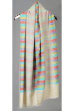Pashmina Ikat Stole - Multi Stripes
