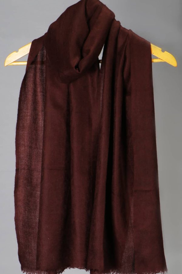 Pashmina Jaquard Stole - Coffee Brown