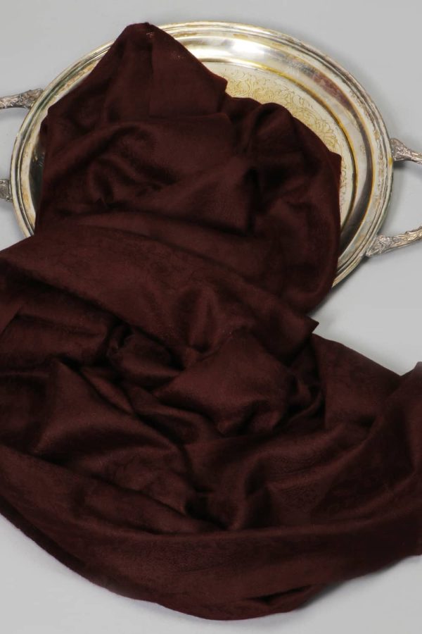 Pashmina Jaquard Stole - Coffee Brown