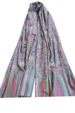 Pashmina Kani Shawl - Grey