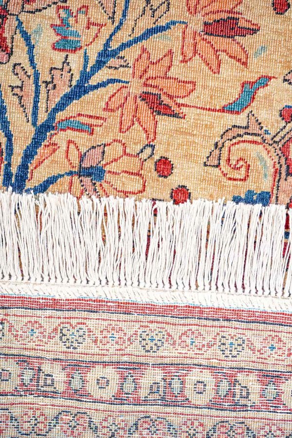 Persian Dabeer Kashan - Rustic Beige and Red