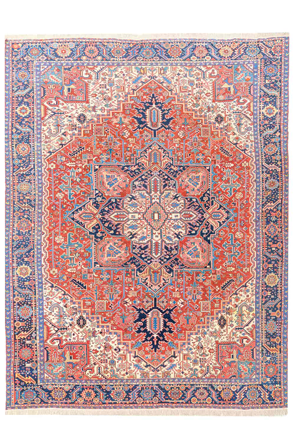 Antique Persian Heriz Serapi – Concentric Stars