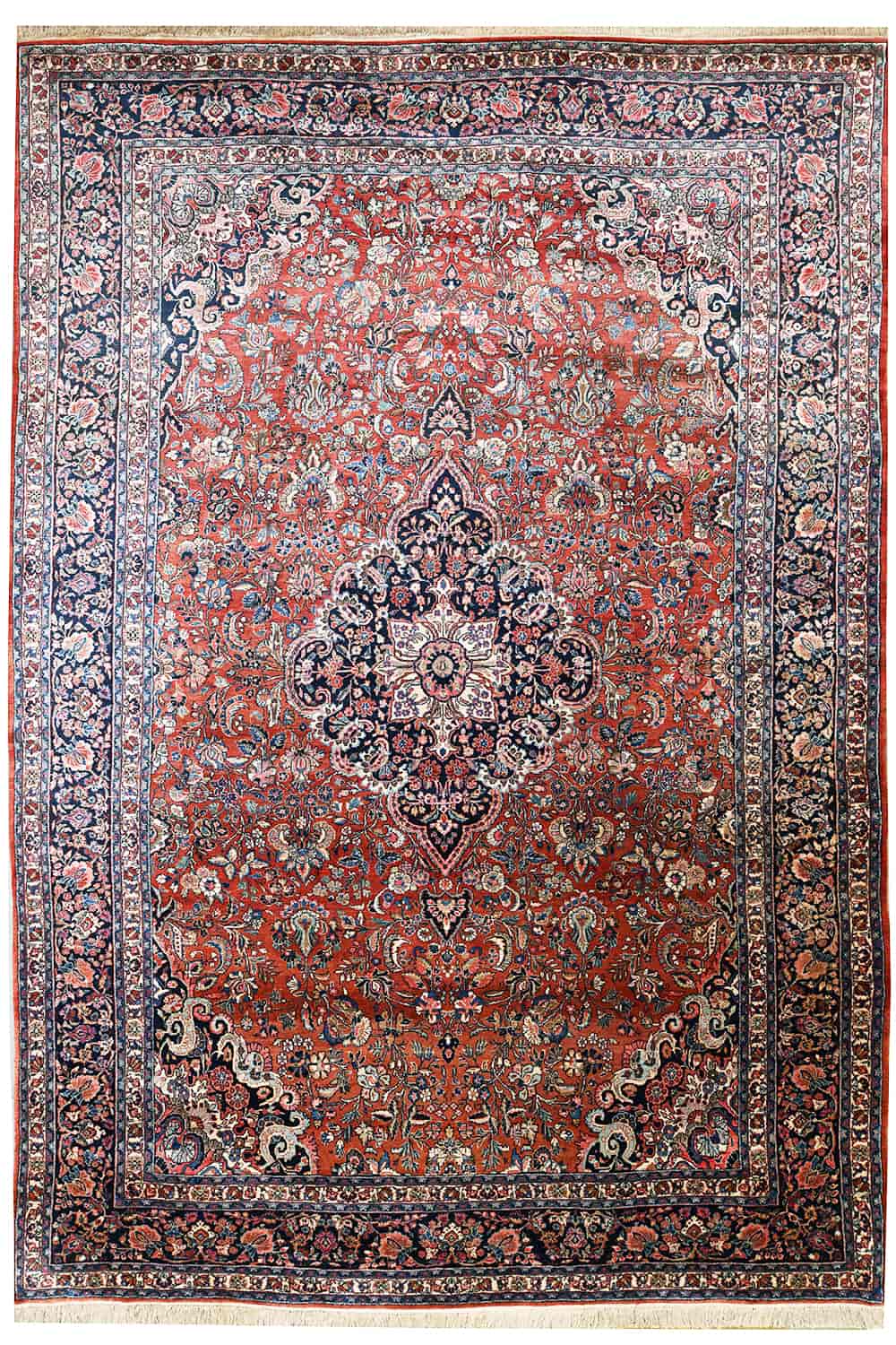 Antique Persian Kashan – Indigo Medallion