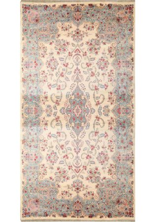 Antique Laver Kerman Aubusson - Crowned Glory