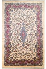 Persian Laver Kerman Aubusson - Fiery Floral
