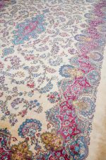 Persian Laver Kerman Aubusson - Fiery Floral
