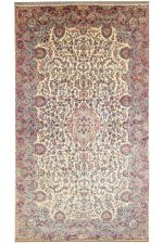 Antique Laver Kerman Aubusson - Palmettes
