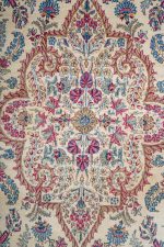 Antique Laver Kerman Aubusson - Palmettes