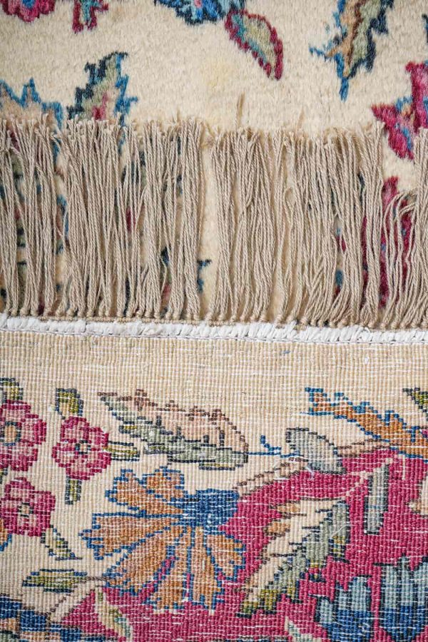 Antique Laver Kerman Aubusson - Palmettes