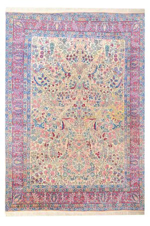 Antique Laver Kerman Millefleur - Serpentine