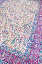 Antique Laver Kerman Millefleur - Serpentine