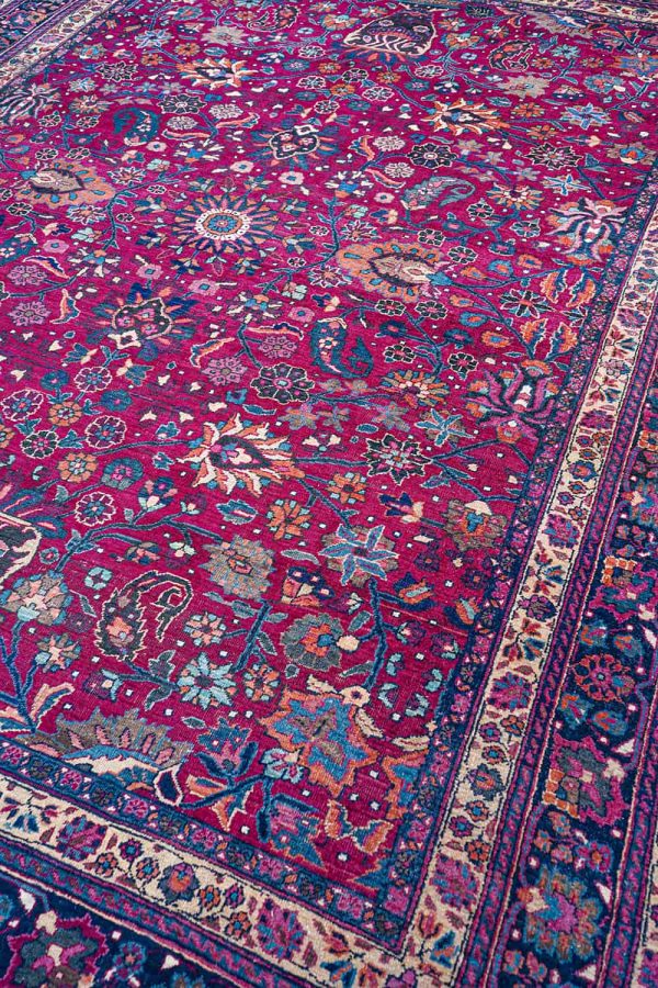 Antique Persian Saroukh - Festive Red