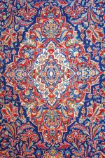 Antique Persian Royal Kurk Kashan - Blooming Vines