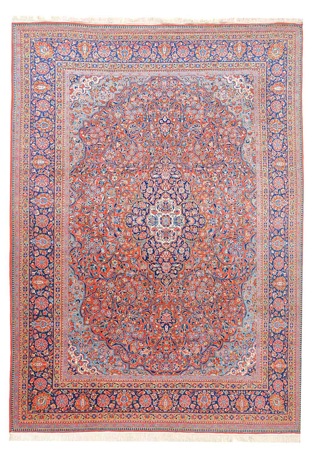 Antique Persian Royal Kurk Kashan – Floral Rusts