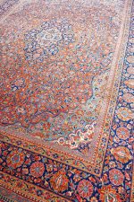 Antique Persian Royal Kurk Kashan - Floral Rusts