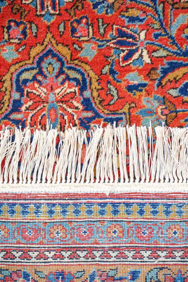 Antique Persian Royal Kurk Kashan - Floral Rusts