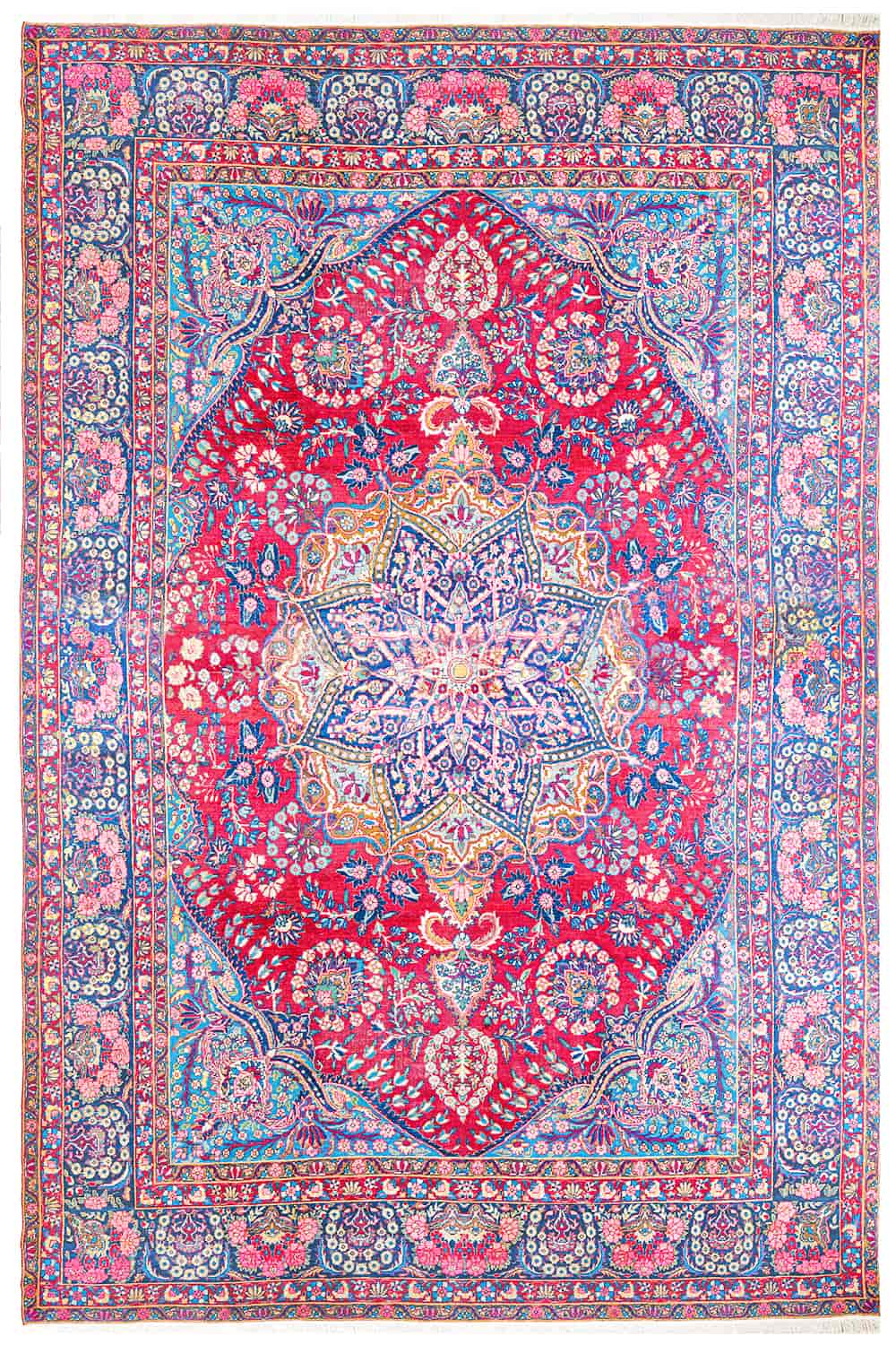 Antique Persian Yezd Kerman – Lava Red