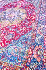 Antique Persian Yezd Kerman - Lava Red