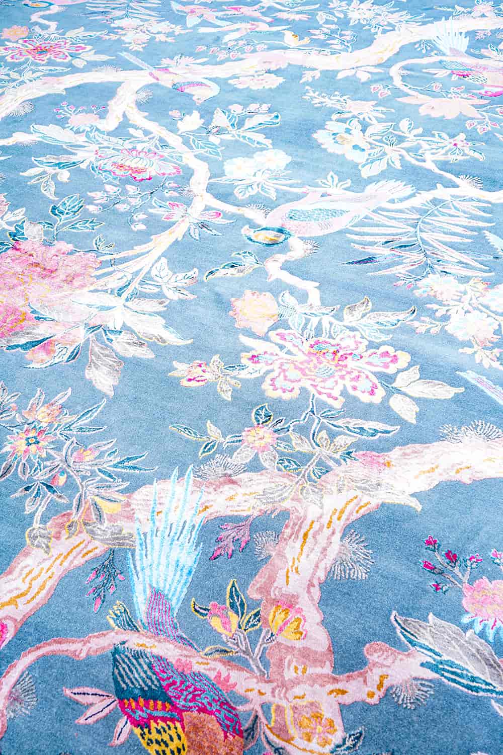 Safavid Collection Silk and Wool – Birds of Paradise in Pink