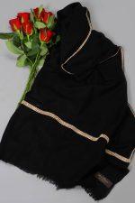 Semi Pashmina Stole - Elegant Black