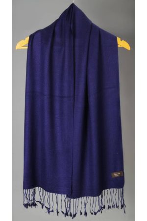 Silk Pashmina Muffler - Navy