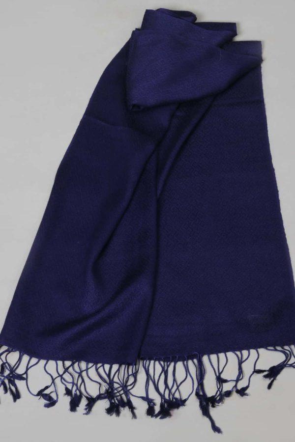 Silk Pashmina Muffler - Navy