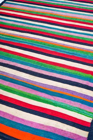 Red and Blue handcrafted Kilim Rugs made from Wool by Carpet Cellar