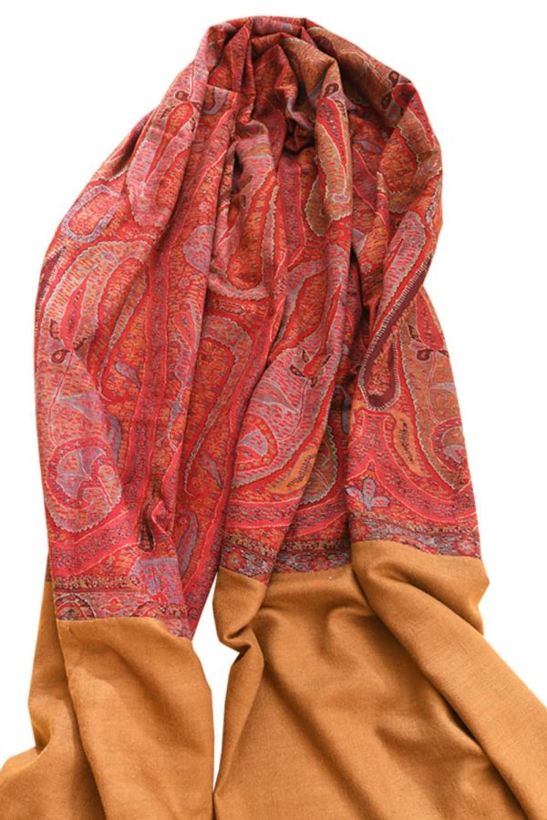 Vintage Kani Jamawar Ladies Shawl - Rose Red