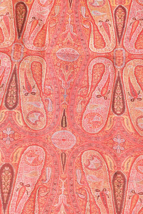 Vintage Kani Jamawar Ladies Shawl - Rose Red