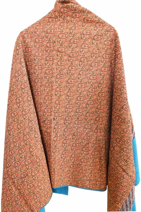 Vintage Kani Jamawar Shawl - Golden Paisley