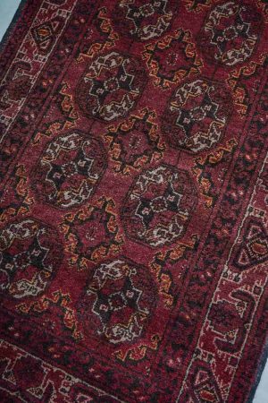 Dark Pink and handcrafted Vintage Carpets made from Wool by Carpet Cellar