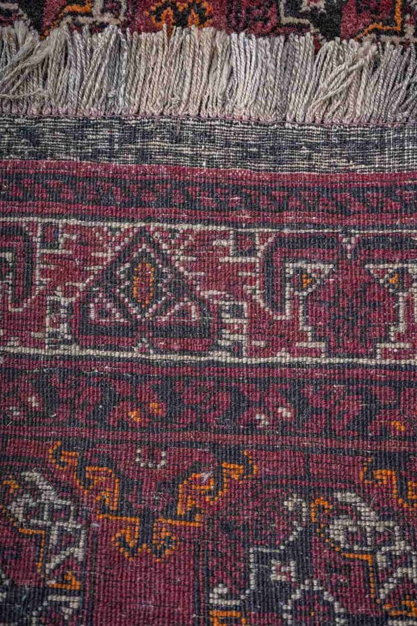 Vintage Afshar Basheer Bukhara Runner - Burgundy