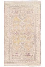 Vintage Agra Jail Cotton Carpet - Bouquet