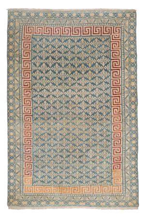 Vintage Agra Jail Cotton Carpet - Blue Grey