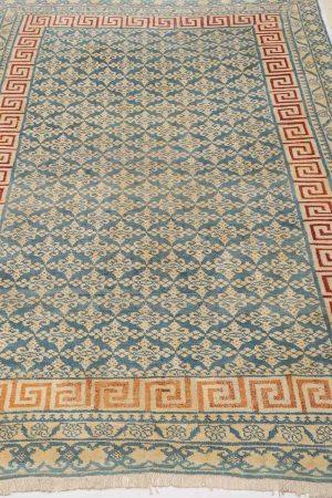 Blue Grey and handcrafted Antique Persian Carpets made from Cotton by Carpet Cellar