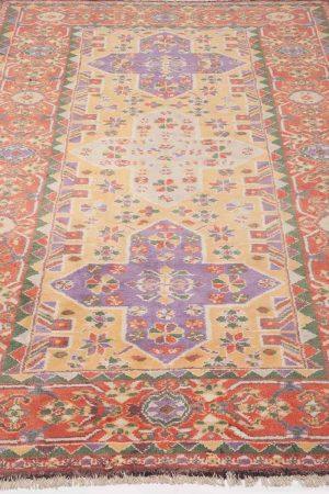 Yellow and handcrafted Antique Persian Carpets made from Cotton by Carpet Cellar