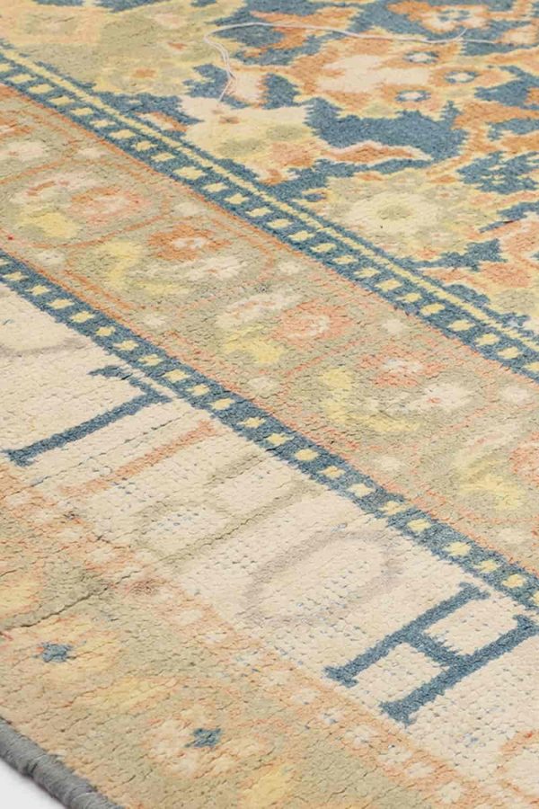 Vintage Agra Jail Cotton Carpet - Pale Green