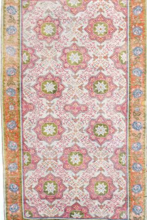 Antique Agra Jail Summer Cotton Carpet - Star Constellation