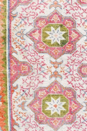 Pink and Pale Pink handcrafted Antique Persian Carpets made from Cotton by Carpet Cellar