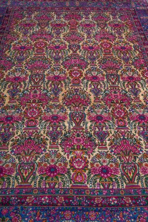 Pink and Blue handcrafted Antique Persian Carpets made from Wool by Carpet Cellar