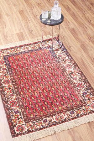 Red Orange and Red handcrafted Vintage Carpets made from Wool by Carpet Cellar